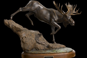 head-long-for-water-bronze-moose-sculpture